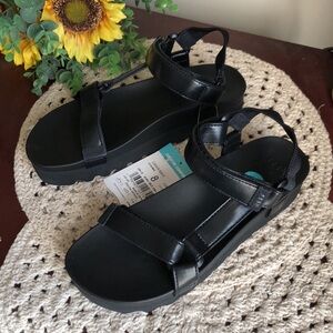 Reef Black Women's REM HI Platform Sandals